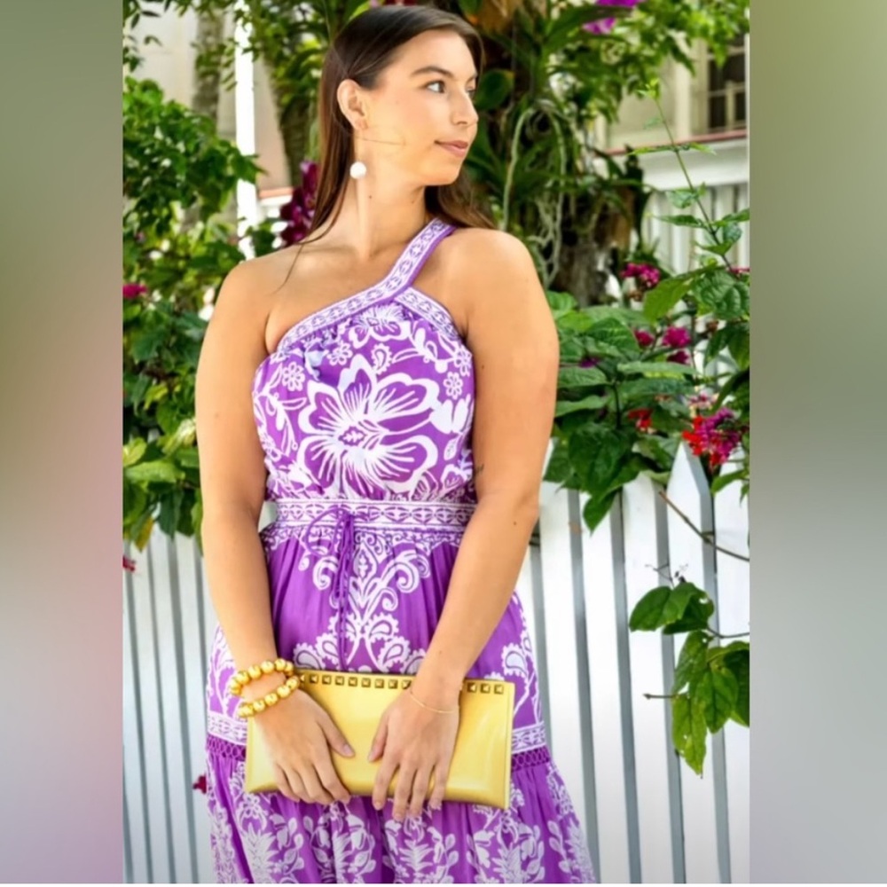 FARM Rio Sweet Garden Lilac Maxi Dress